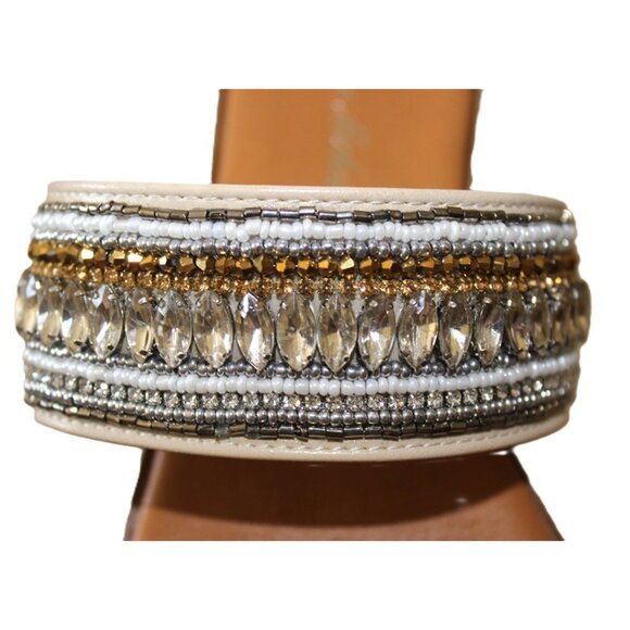 ANDREA e MICHELE Made in Italy Beaded Rhinstone Strap Sandals (US 8.5) - Picture 10 of 11